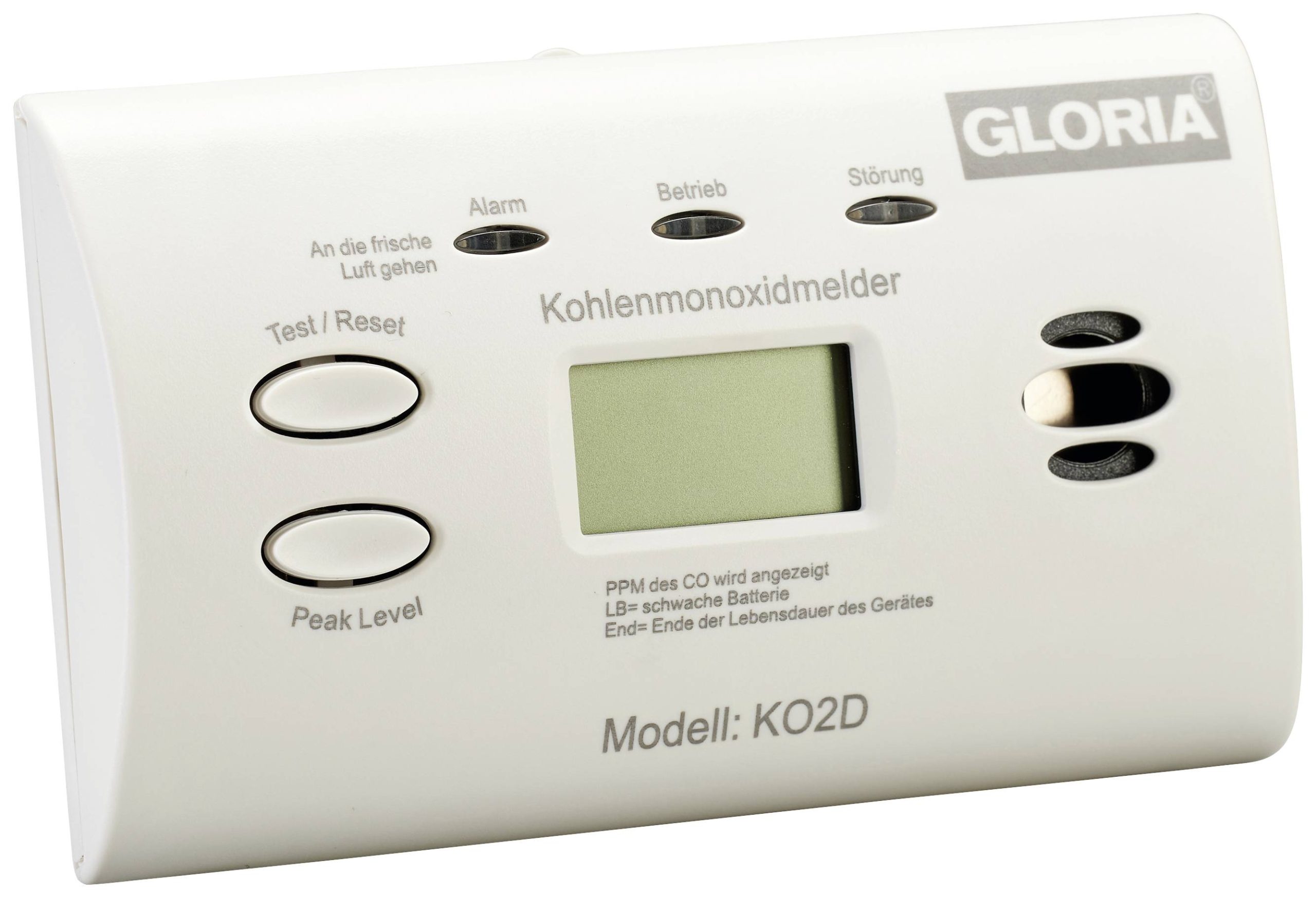 Gloria KO2D Czujnik czadu bateryjne Wykrywanie Tlenek węgla - obrazek 1