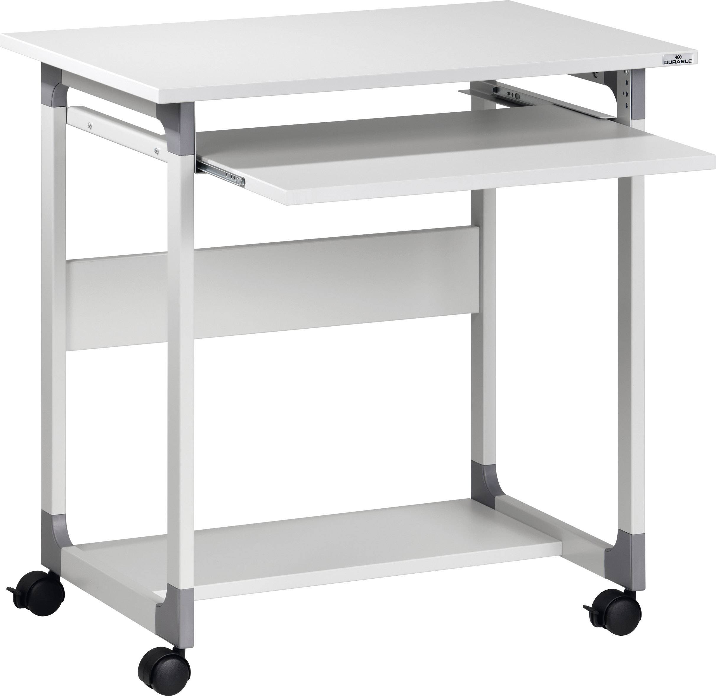 Wózek komputerowy Durable SYSTEM 75 FH z rolkami, regulacja wysokości (D x S x W) 534 x 75 x 77 mm szary - obrazek 1