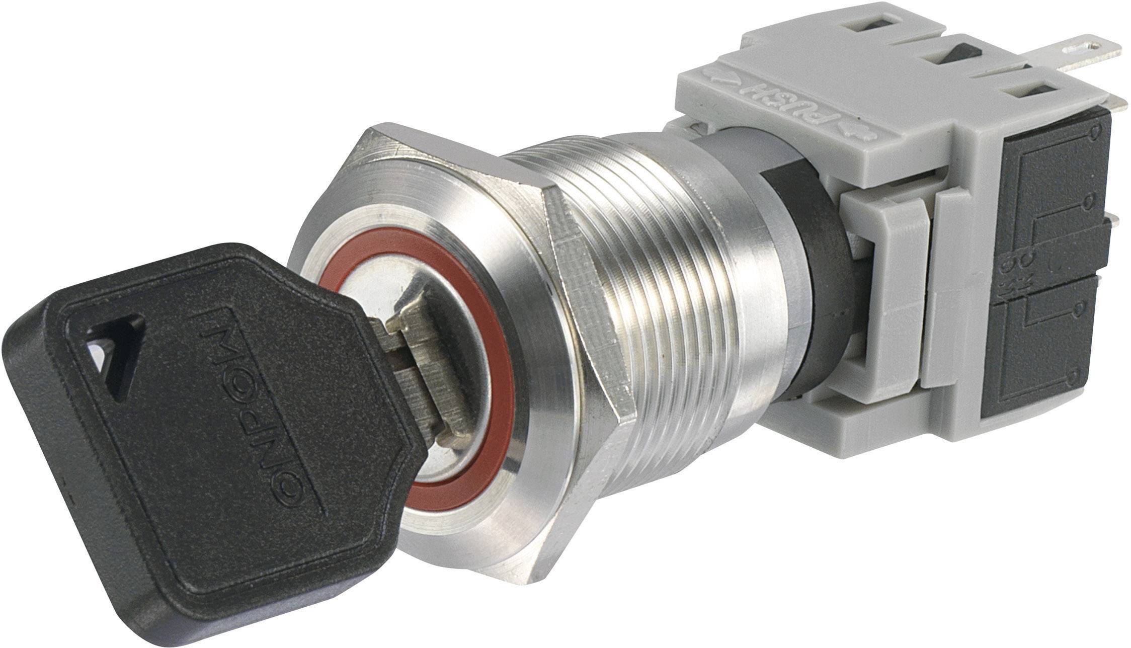 Przełącznik kluczykowy 250 V/AC 5 A 1 x wył/(wł) 1 x 60 ° TRU COMPONENTS 704409 IP40 1 szt. - obrazek 1