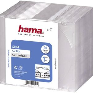 Hama Pokrowiec Slim CD 00011521 1 CD/DVD/Blu-Ray przeźroczysty polistyren 20 szt. Hama Pokrowiec Slim CD 00011521 1 CD/DVD/Blu-Ray przeźroczysty polistyren 20 szt.