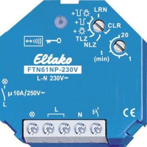 FTN61NP-230V Eltako bezprzewodowy Przełącznik podtynkowy Maksymalna moc przełączania 2500 W Zasięg maksymalny 30 m FTN61NP-230V Eltako bezprzewodowy Przełącznik podtynkowy Maksymalna moc przełączania 2500 W Zasięg maksymalny 30 m