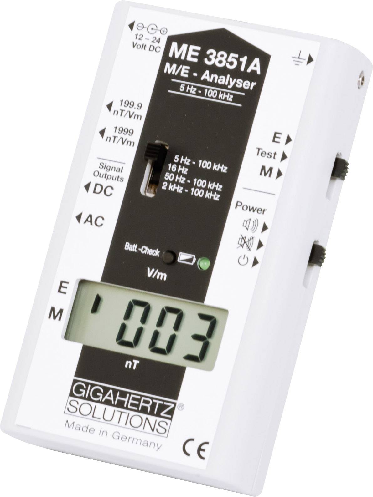 Miernik pola elektromagnetycznego Gigahertz Solutions ME3851A, N/A, N/A - obrazek 1
