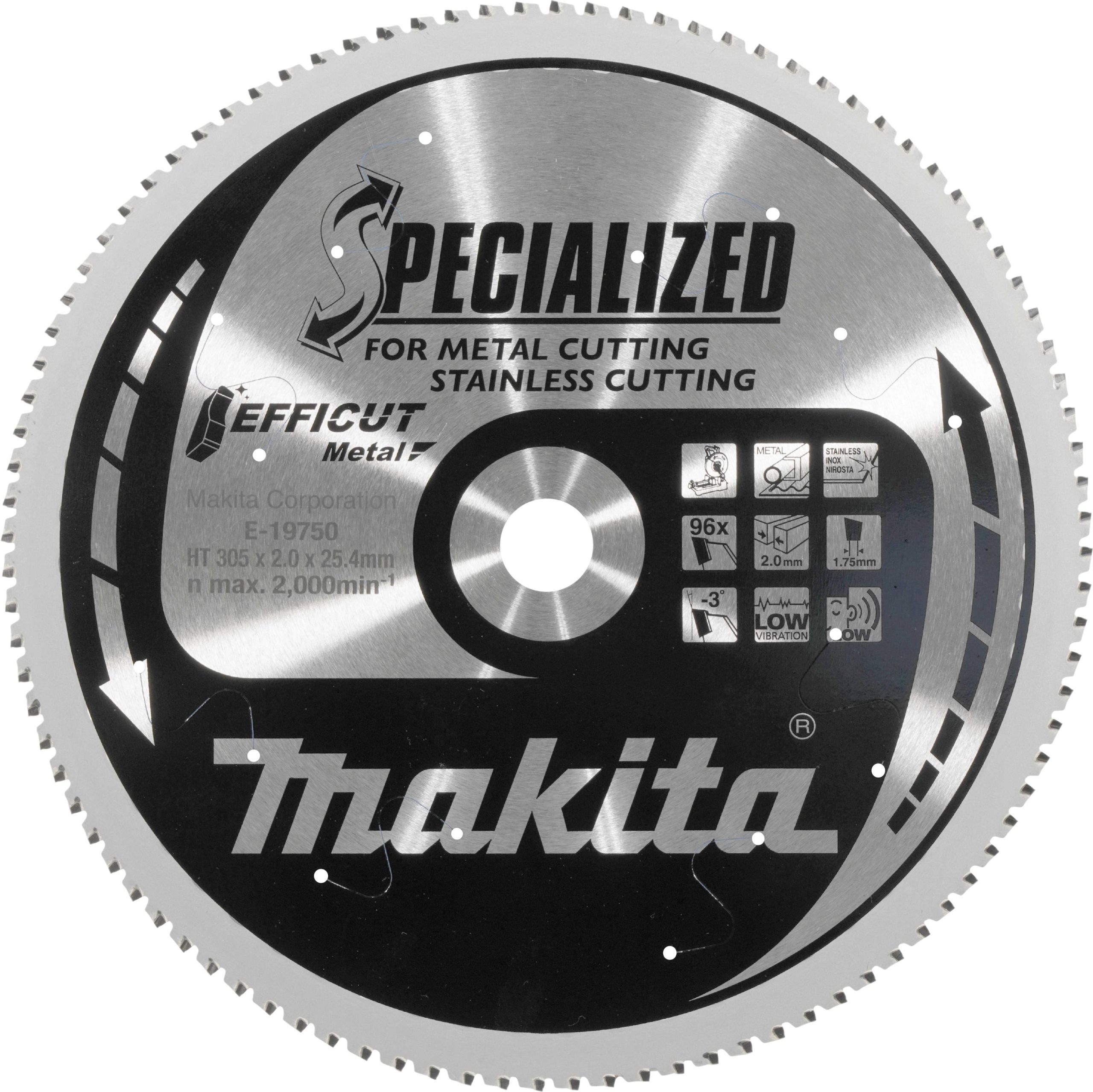 Brzeszczot 305x25,4x30, 96Z EFFICUT Makita E-19750 Średnica:305 mm Liczba zębów:96 - obrazek 1