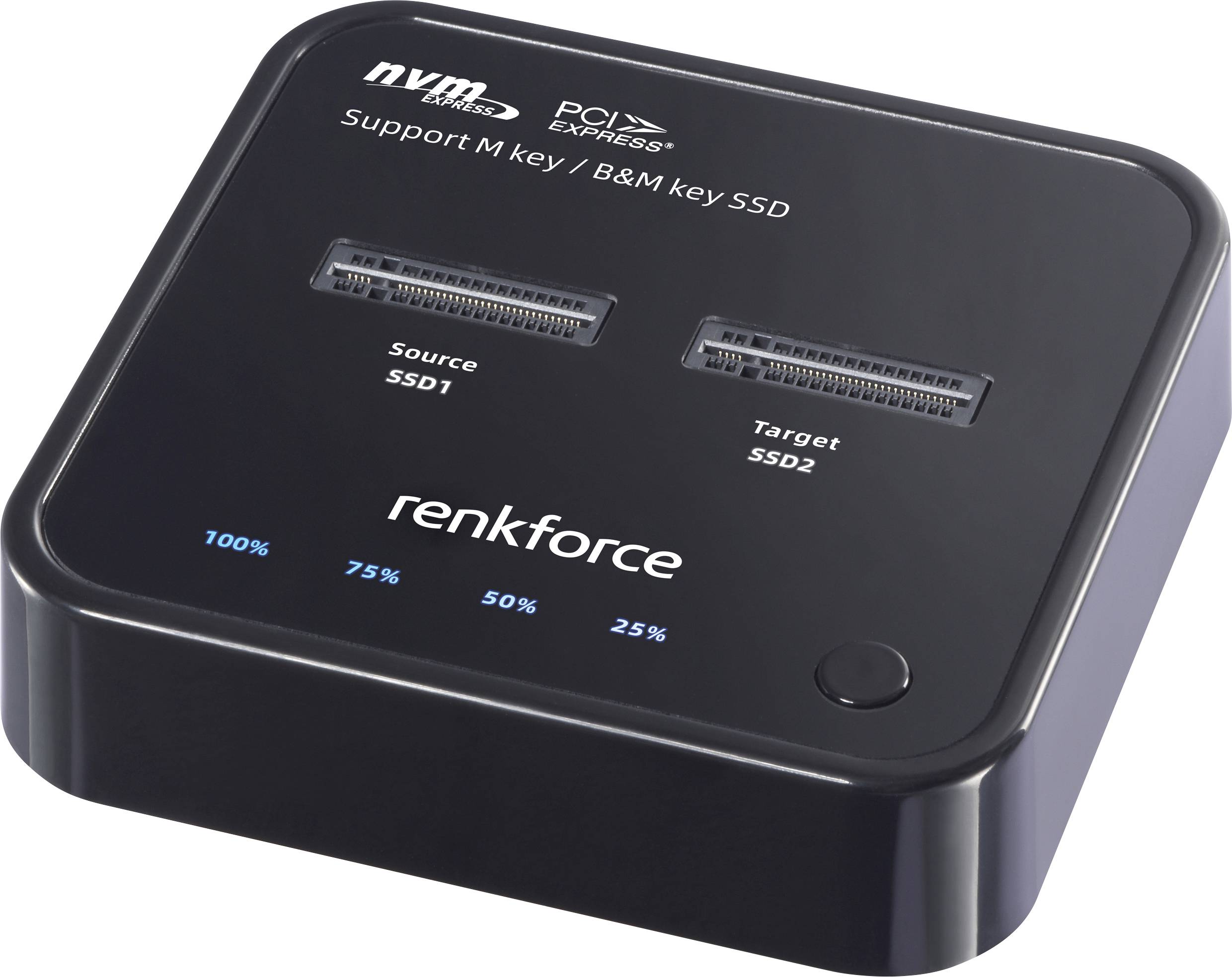 Renkforce RF-TPCD-300 1 x Stacja kopiująca do dysków twardych M.2 PCIe NVMe, USB-C® - obrazek 1