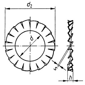 Podkładka wachlarzowa Toolcraft 194754, M4, O = 8 x 4,3 mm, DIN 6798, 100 szt. Podkładka wachlarzowa Toolcraft 194754, M4, O = 8 x 4,3 mm, DIN 6798, 100 szt.