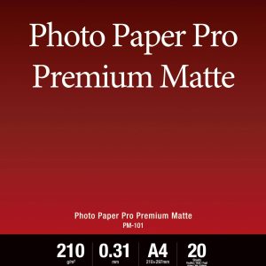 Canon Photo Paper Pro Premium Matte PM-101 8657B005 Papier fotograficzny DIN A4 210 g/m² 20 ark. matowy Canon Photo Paper Pro Premium Matte PM-101 8657B005 Papier fotograficzny DIN A4 210 g/m² 20 ark. matowy