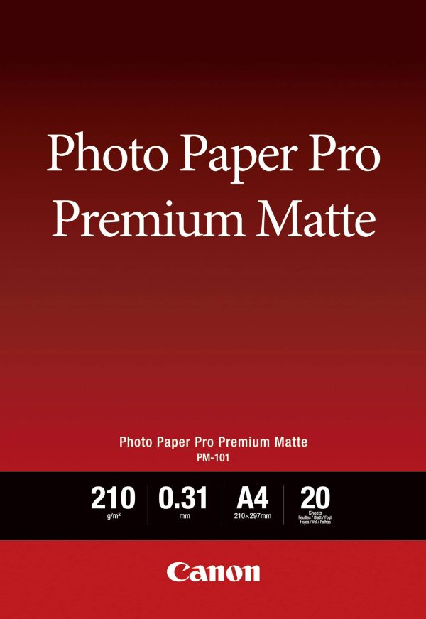 Canon Photo Paper Pro Premium Matte PM-101 8657B005 Papier fotograficzny DIN A4 210 g/m² 20 ark. matowy