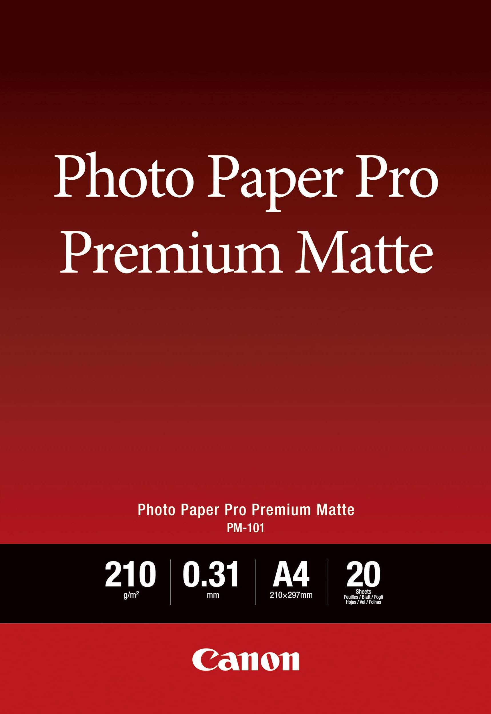 Canon Photo Paper Pro Premium Matte PM-101 8657B005 Papier fotograficzny DIN A4 210 g/m² 20 ark. matowy - obrazek 1