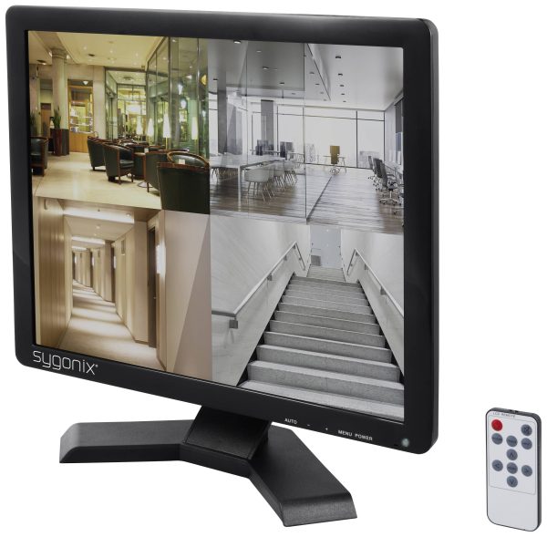 Sygonix SY-6180356 Monitor nadzorujący LCD EEK: E (A – G) 43.18 cm 17 cal 1280 x 1024 px czarny