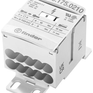 Finder 9D.01.5.175.0210 Dystrybutor biały 12 styków 16 mm² 175 A 1000 V/AC, 1500 V/DC Rodzaj przewodnika = L, N, PE Finder 9D.01.5.175.0210 Dystrybutor biały 12 styków 16 mm² 175 A 1000 V/AC, 1500 V/DC Rodzaj przewodnika = L, N, PE