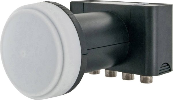 Schwaiger LNB4 Quad-LNB Ilość uczestników: 4 Rozmiar zasilenia: 40 mm ze switchem jasnoszary, biały