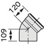 Kolanko Vaillanta 45 stopni DN160 PP 0020095556 Vaillant 20095556 - obrazek 1