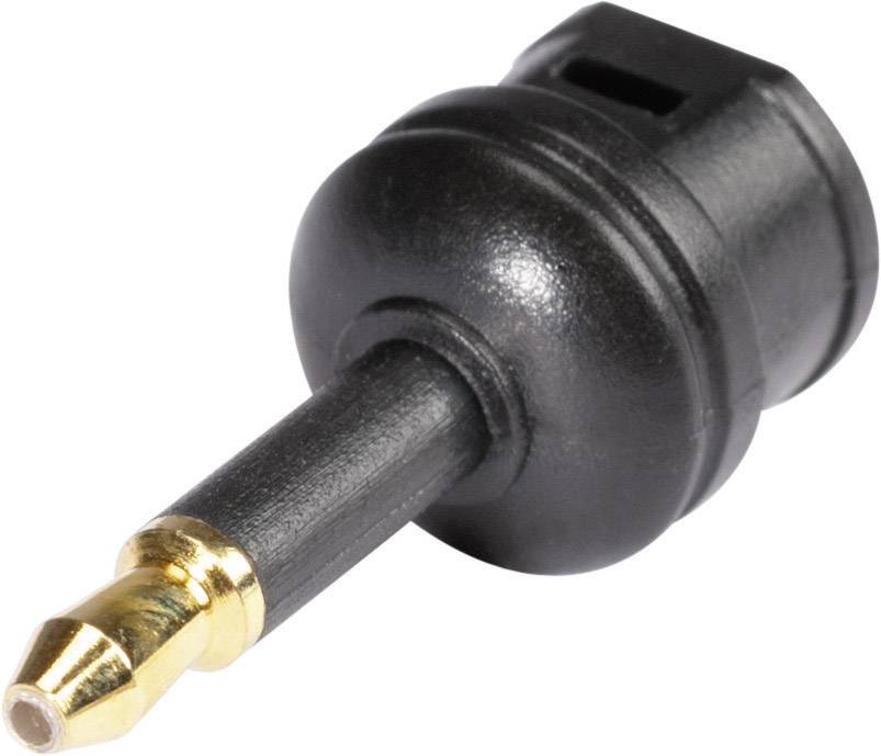 Adapter Toslink Hicon POF-711, gniazdo/ wtyk 3,5 mm, czarne - obrazek 1