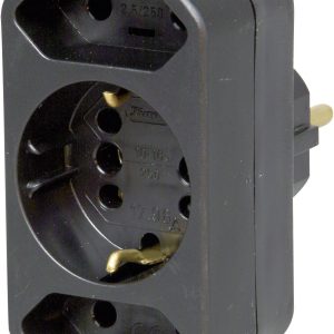 Rozdzielacz gniazdek Kopp DUOversal Adapter schwarz 179605004 3 x czarny Rozdzielacz gniazdek Kopp DUOversal Adapter schwarz 179605004 3 x czarny