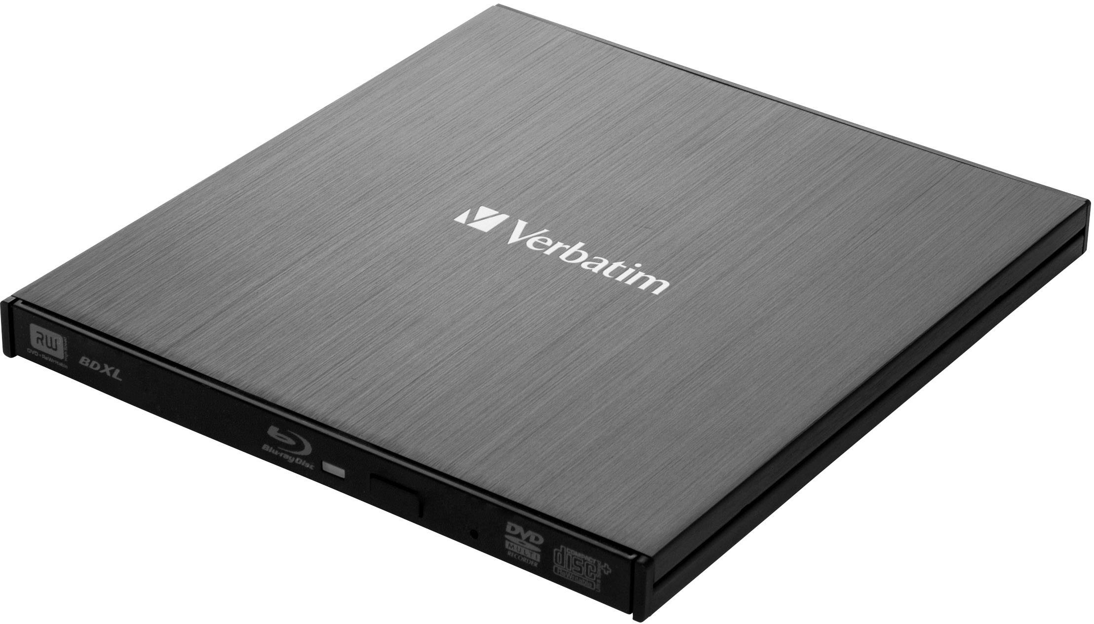 Verbatim Slimline Zewnętrzna nagrywarka Blue-ray Produkt nowy USB 3.2 Gen 1 czarny - obrazek 1