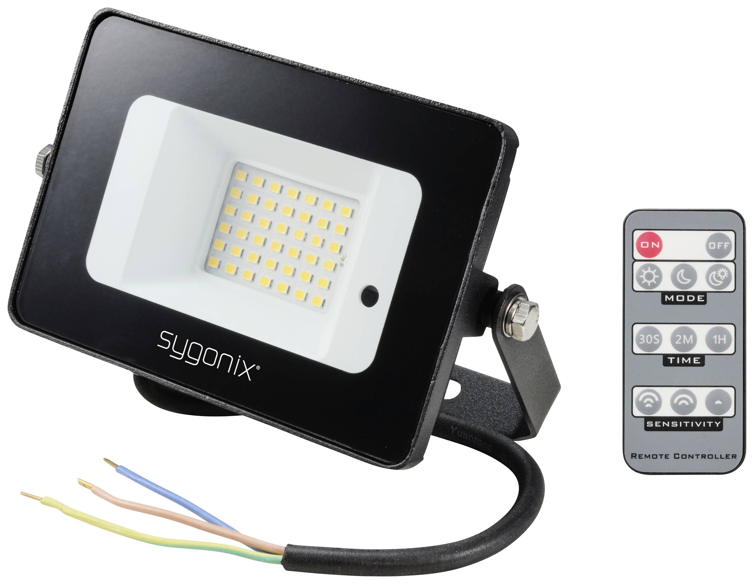 Sygonix SY-5995280 Zewnętrzna lampa punktowa LED z czujnikiem ruchu EEK: C (A - G) 10 W Kolor LED: biały - obrazek 1