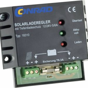 Kontroler ładowania słonecznego, 6 A, 12/24 V Kontroler ładowania słonecznego, 6 A, 12/24 V