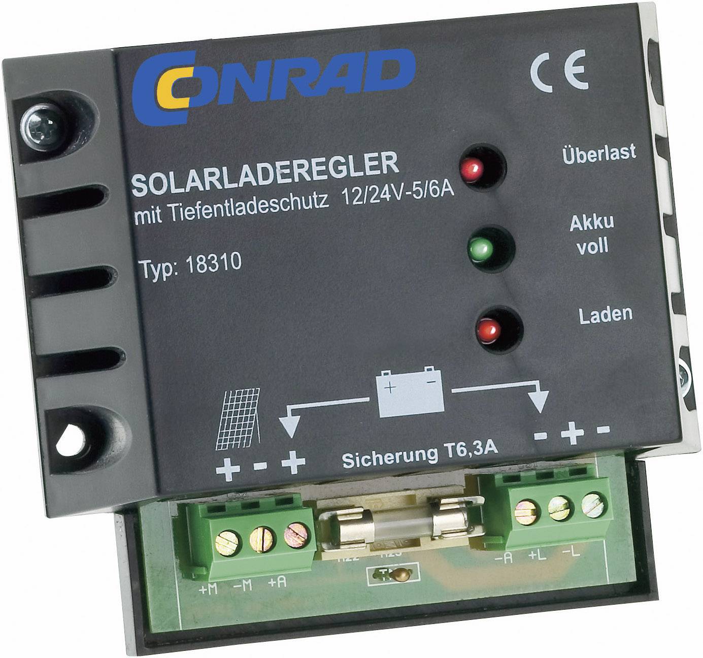Kontroler ładowania słonecznego, 6 A, 12/24 V - obrazek 1
