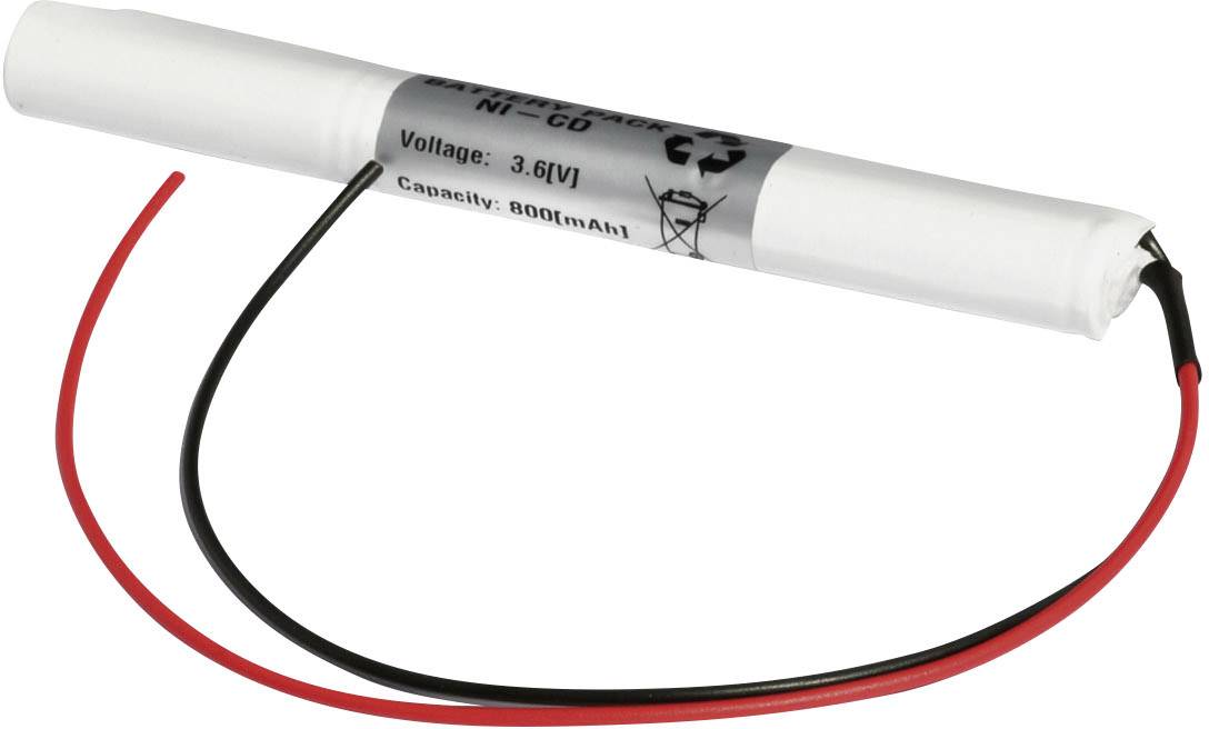 Akumulator do oświetlenia zapasowego Emmerich 36AA800S, N/A, Przewód, 3.6 V, 800 mAh - obrazek 1