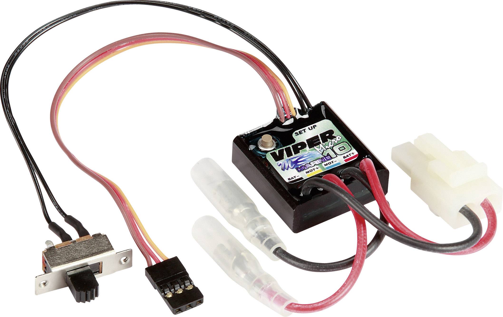 Carson Modellsport Viper Micro Marine Regulator prędkości szczotkowy, do modeli statków Maksymalne obciążenie: 25 A - obrazek 1