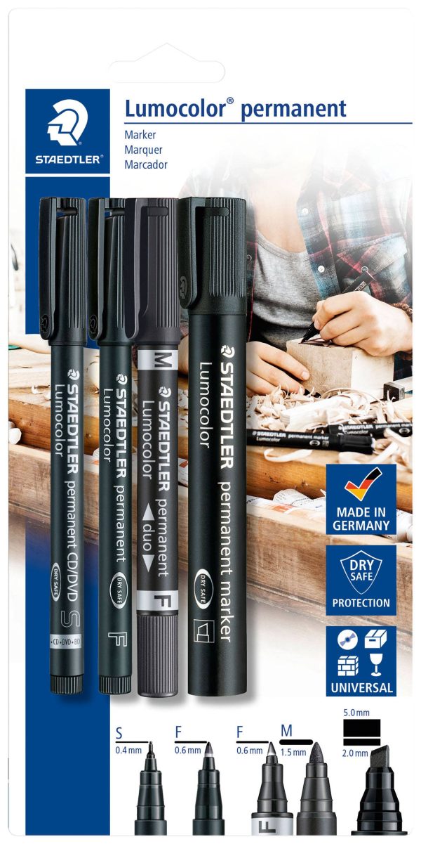 Staedtler Lumocolor 60 BK Marker permanentny czarny Wodoodporny: Tak