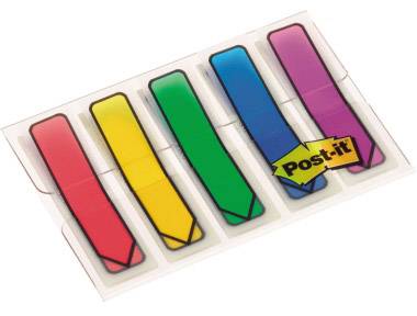 Post-it Znaczniki paskowe 7000038078 czerwony, niebieski, żółty, zielony, liliowy