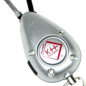 Alarm kieszonkowy kh-security 100190 z LED srebrny Alarm kieszonkowy kh-security 100190 z LED srebrny