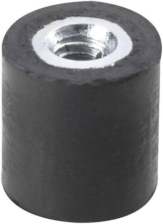 Odbój gwintowany PB Fastener 100583, (D x H x d x T) mm 25 x 25 x M6 x 5