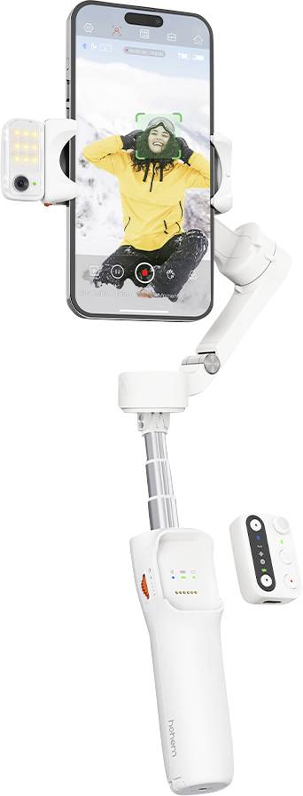 Gimbal elektryczny Hohem V3 WTH 1/4 cala Bluetooth, Zintegrowany akumulator, zintegrowany statyw, z uchwytem na smartfon - obrazek 1