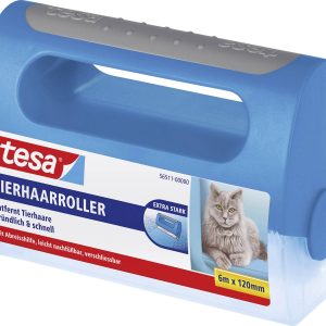 wałek do usuwania kłaczków tesa, 1 szt., niebieski wałek do usuwania kłaczków tesa, 1 szt., niebieski