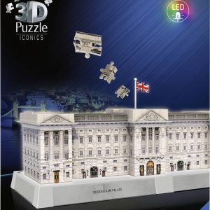 Puzzle 3D Ravensburger Iconics: Pałac Buckingham z diodami LED 12008031 RAVENSBURGER – 3D Puzzle Iconics Buckingham Pala
