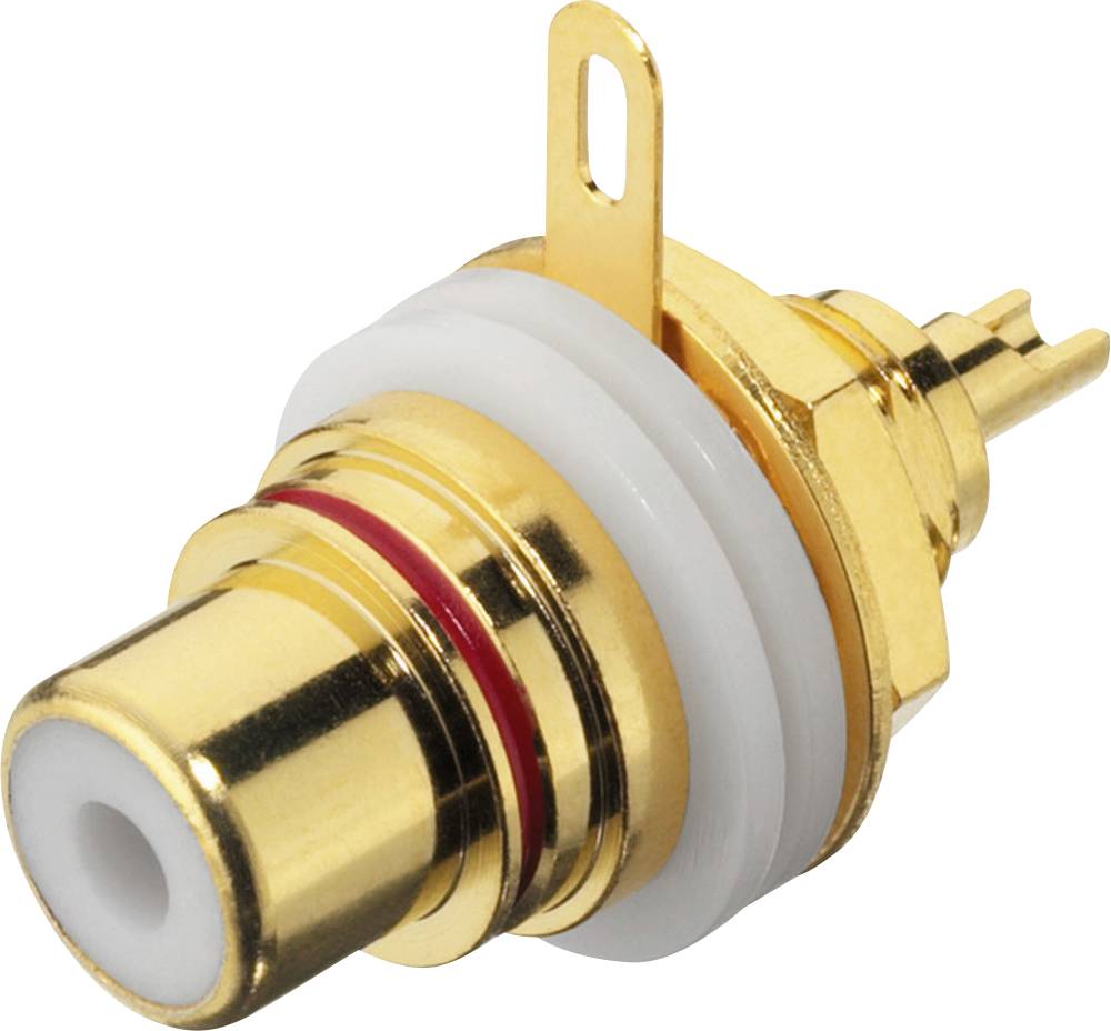 Złącze żeńskie do zabudowy cinch Monacor T-710GI 0344300, 1 par(a) - obrazek 1