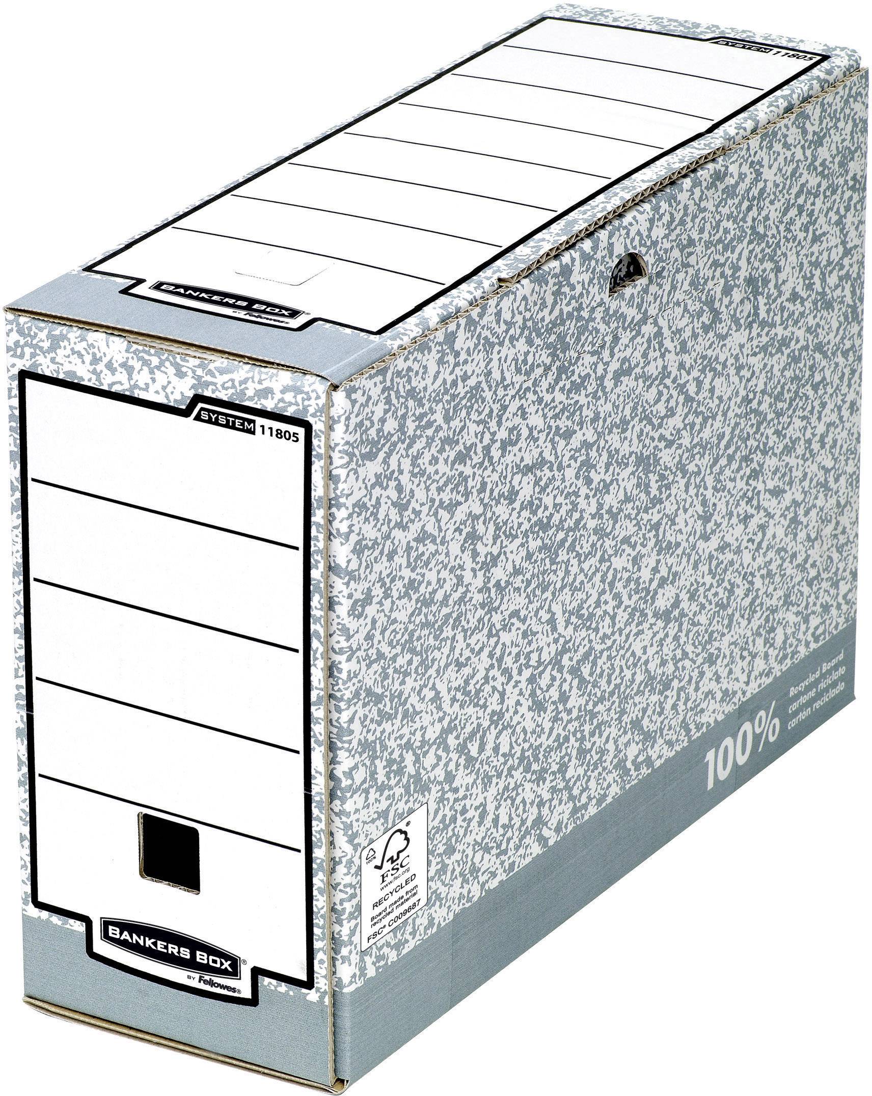 Pudełko do archiwizacji Bankers Box 1080501 Archivschachtel System DIN A4 szary, biały - obrazek 1