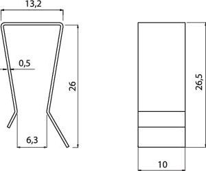 Zacisk na tranzystor Fischer Elektronik THFA 2, pasuje do fi = 220 mm Zacisk na tranzystor Fischer Elektronik THFA 2, pasuje do fi = 220 mm