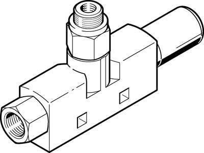 FESTO Dysza podciśnienia VN-10-L-T3-PI4-VA4-RO1 543315 G 1/8 Średnica nominalna 0.95 mm Materiał obudowy POM Element usz