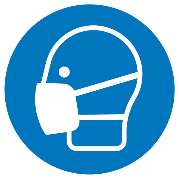 Znak nakazu – załóż maskę SafetyMarking 21.A7305 (Ø) 200 mm ISO 7010 1 szt.