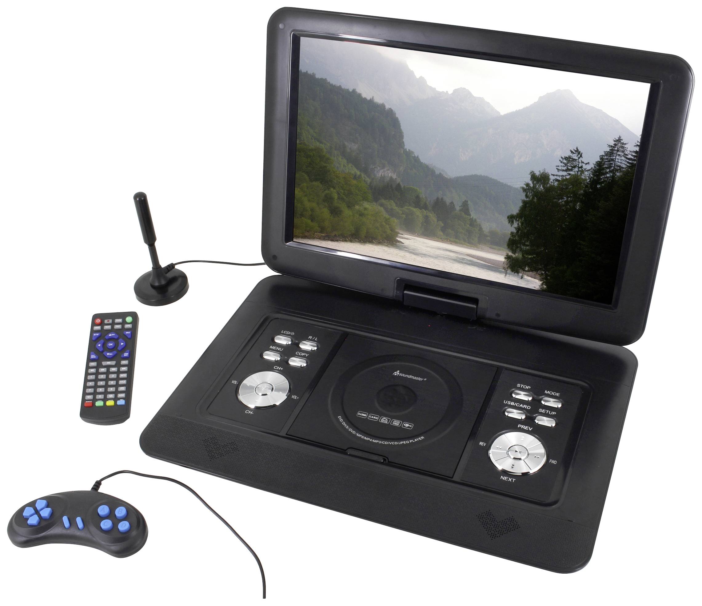 soundmaster PDB1600SW Przenośny odtwarzacz DVD 39.1 cm 15.4 cal EEK: D (A - G) zasilanie akumulatorowe, zawiera antenę D - obrazek 1