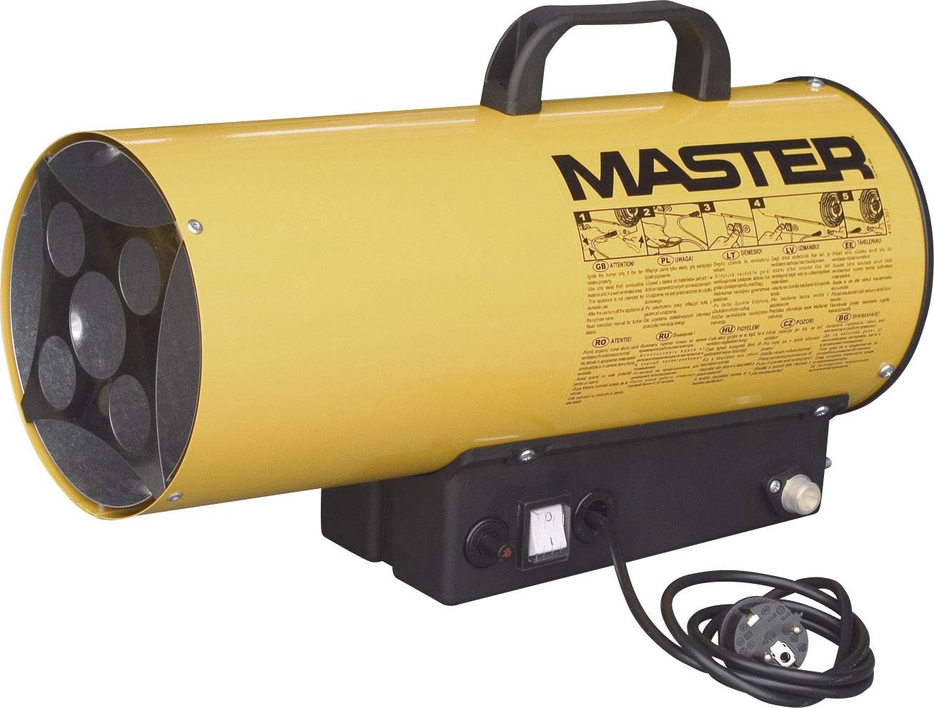 Grzejnik gazowy Master Klimatechnik, 10000 W, 16000 W, żółty, czarny - obrazek 1