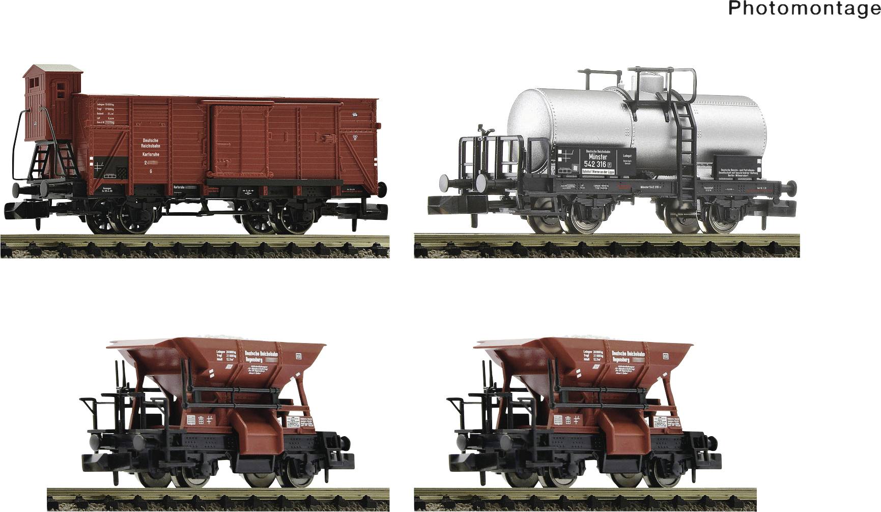 Wagon towarowy Fleischmann 6660120 Zestaw N 4-częściowy: pociąg towarowy DRG - obrazek 1