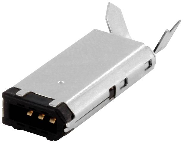 Złącze FireWire 6p do lutowania. FWS6L czarny econ connect Zawartość: 1 szt. - obrazek 1