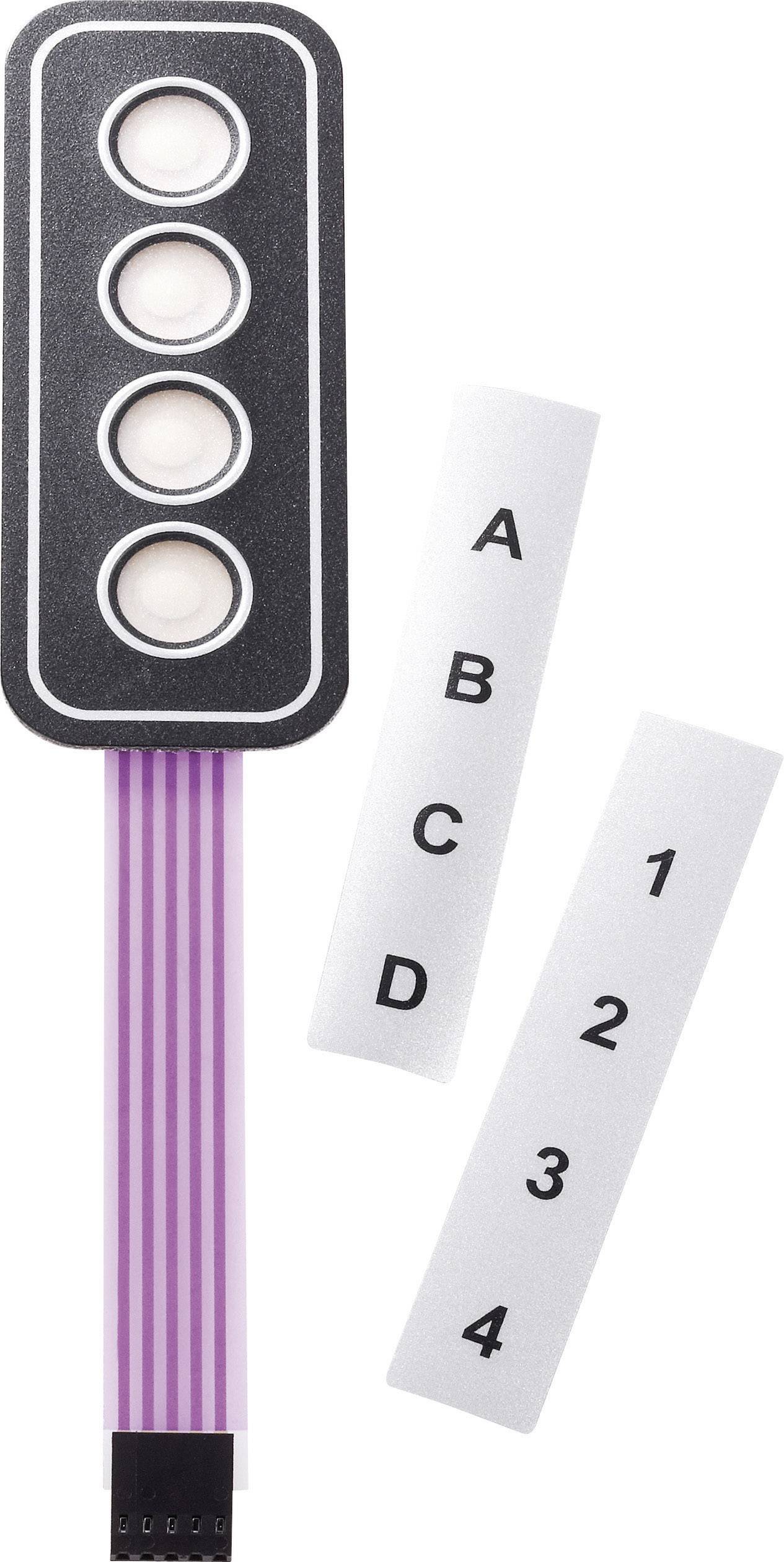 Keypad samoprzylepny, zawiera etykietę opisującą Układ klawiatury 1 x 4 APEM AC3533 1 szt. - obrazek 1