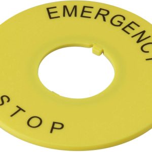 Metka opisowa Motyw nadruku EMERGENCY STOP żółty DECA A2AV-27 1 szt.