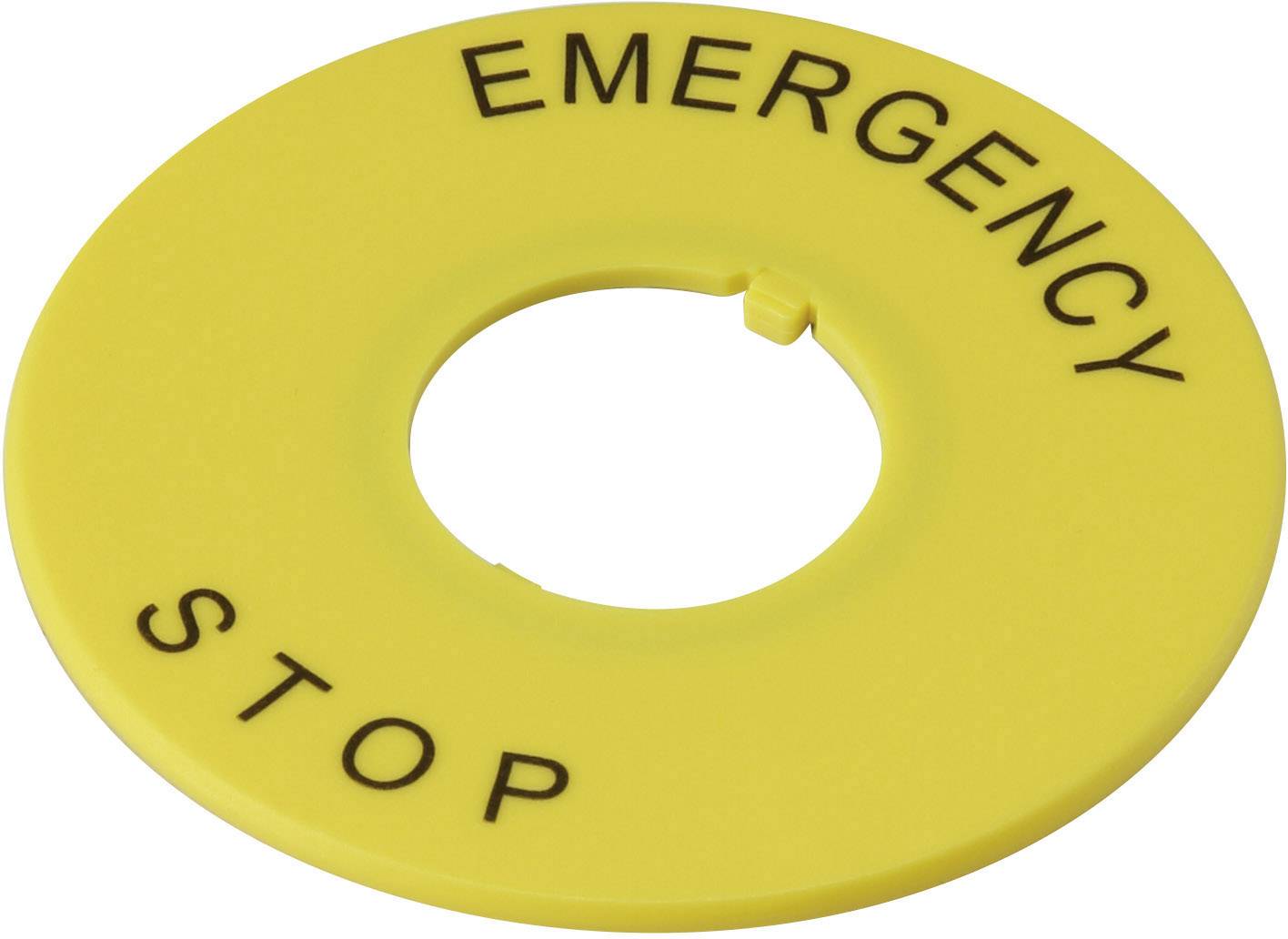Metka opisowa Motyw nadruku EMERGENCY STOP żółty DECA A2AV-27 1 szt. - obrazek 1