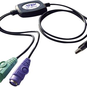 Przejściówka, adapter PS/2 / USB ATEN UC10KM-AA, [2x złącze żeńskie PS/2 – 1x złącze męskie USB-A 1.1], 0.90 m