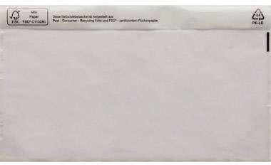 HEAD Torba na dokumenty 161141100 DIN długi przeźroczysty szamoprzylepne 250 szt.