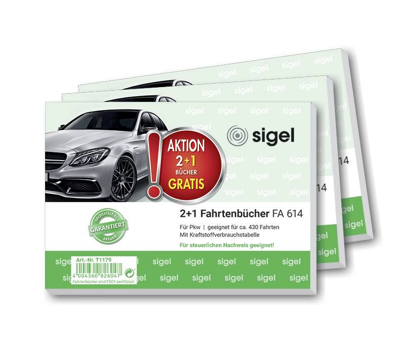 Sigel T1179 DIN A6, poziomy Dziennik okrętowy Ilość arkuszy: 40 3 szt. - obrazek 1