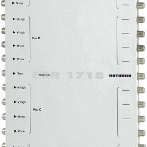Kathrein EXR 1718 Multiprzełącznik SAT, kaskadowy Wejścia (multi-switch): 17 (16 sat/ 1 naziemne) Ilość uczestników: 8 Kathrein EXR 1718 Multiprzełącznik SAT, kaskadowy Wejścia (multi-switch): 17 (16 sat/ 1 naziemne) Ilość uczestników: 8