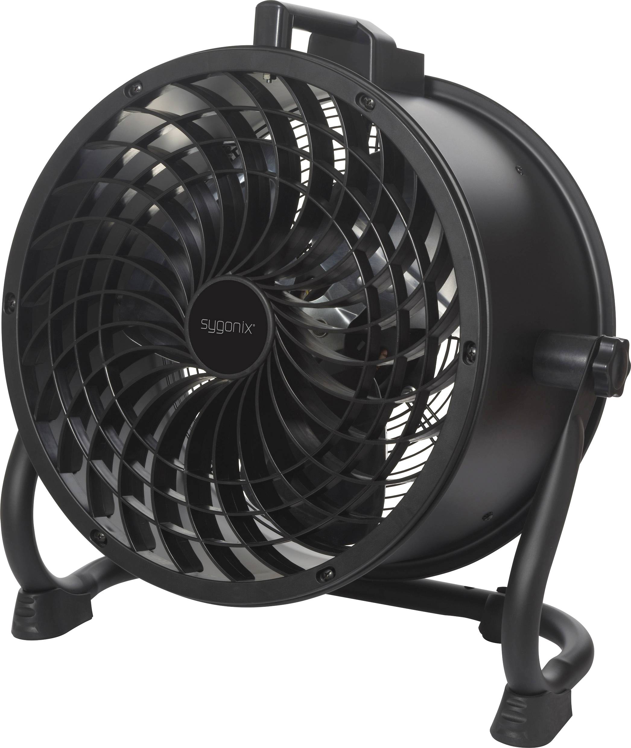 Sygonix Wentylator podłogowy 120 W (Ø x W) 520 mm x 530 mm czarny ruch wahadłowy - obrazek 1