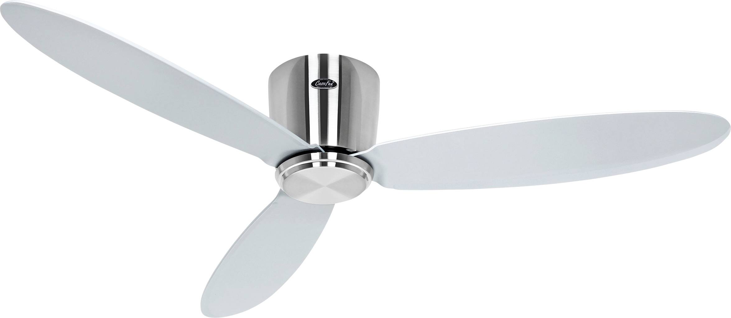 CasaFan ECO PLANO II 132 BN-SI WiFi Wentylator sufitowy 28 W (Ø x W) 132 cm x 160 mm chrom (szczotkowany) pilot zdalnego - obrazek 1