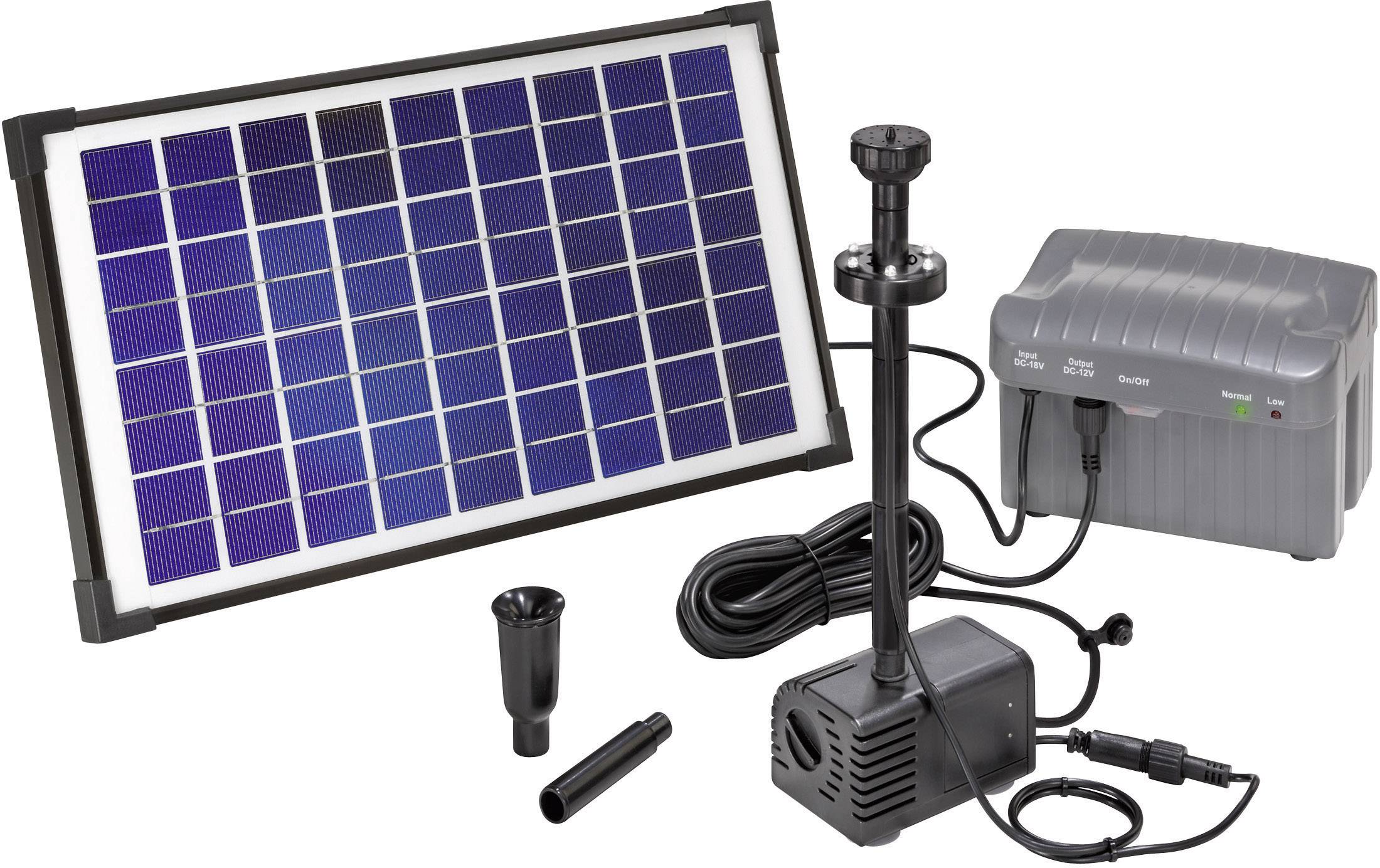 Esotec Napoli LED 101774 Pompa solarna - zestaw z oświetleniem, z zapasowym akumulatorem - obrazek 1
